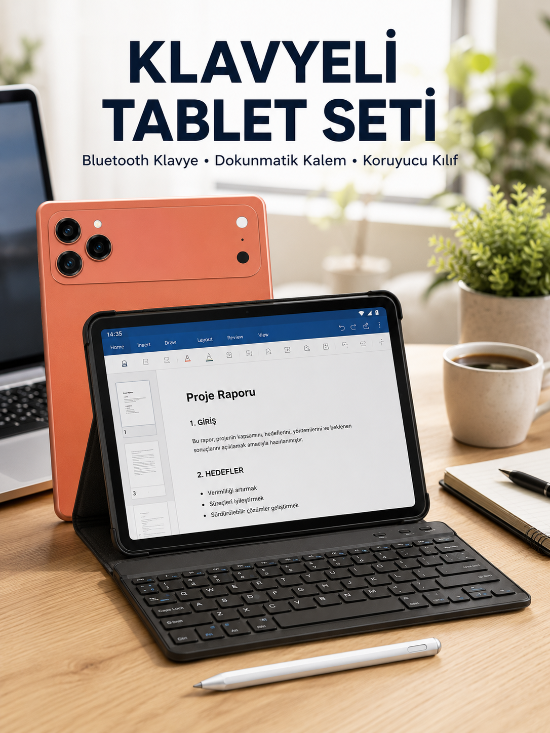 Klavyeli Tablet PC Kalem Kılıf ve Ekran Koruyucu Hediyeli Android Set - Bayi Depom Klavyeli Tablet PC Kalem Kılıf ve Ekran Koruyucu Hediyeli Android Set - Bayi Depom
