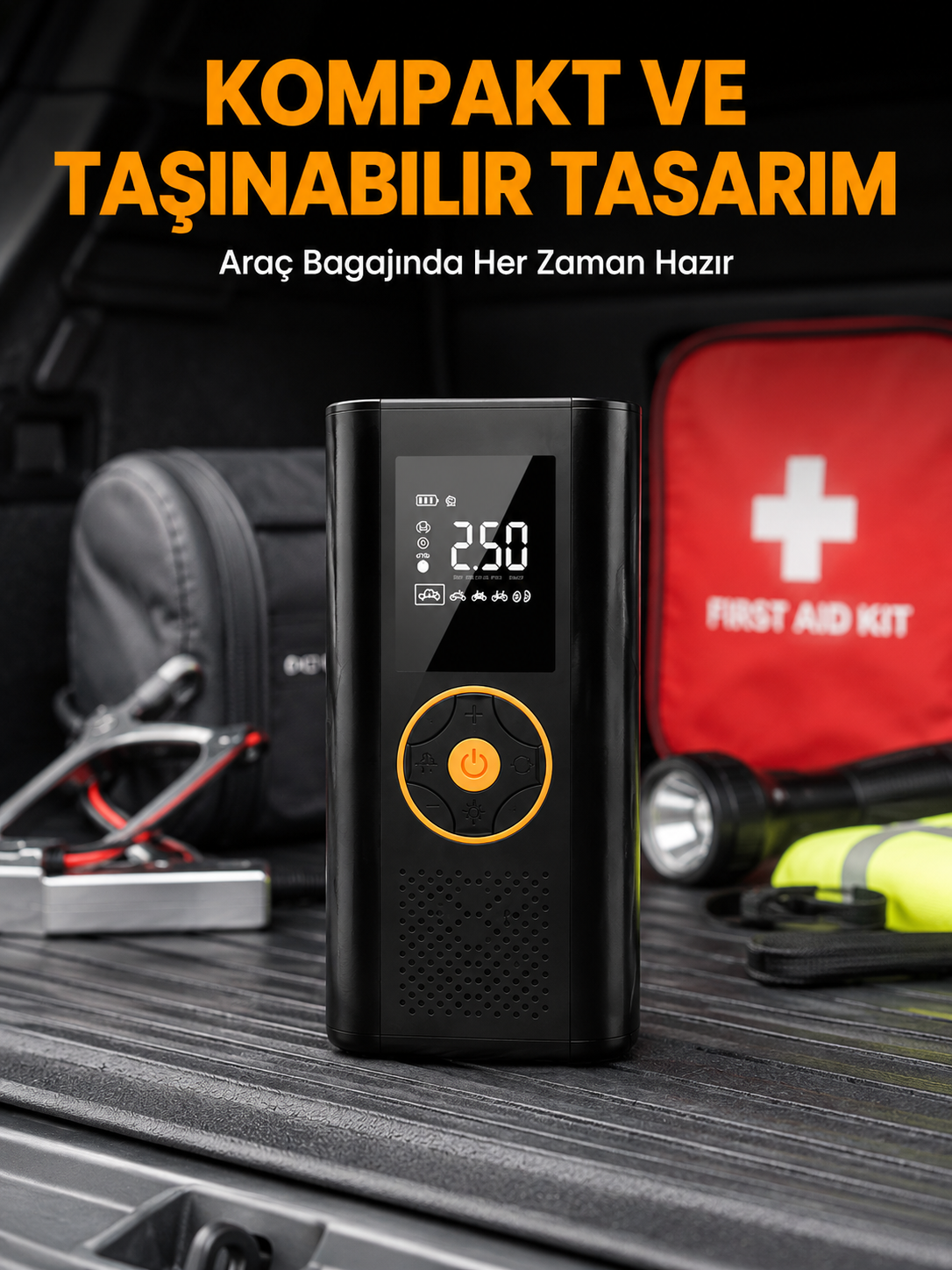 Dijital Göstergeli Taşınabilir Hava Kompresörü Güçlü Şişirme Performansı Yeni Nesil - Bayi Depom Dijital Göstergeli Taşınabilir Hava Kompresörü Güçlü Şişirme Performansı Yeni Nesil - Bayi Depom