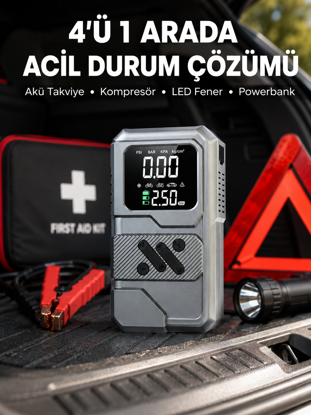 Araçlar İçin Akü Takviye Lastik Şişirme ve Powerbank Cihazı - Bayi Depom Araçlar İçin Akü Takviye Lastik Şişirme ve Powerbank Cihazı - Bayi Depom