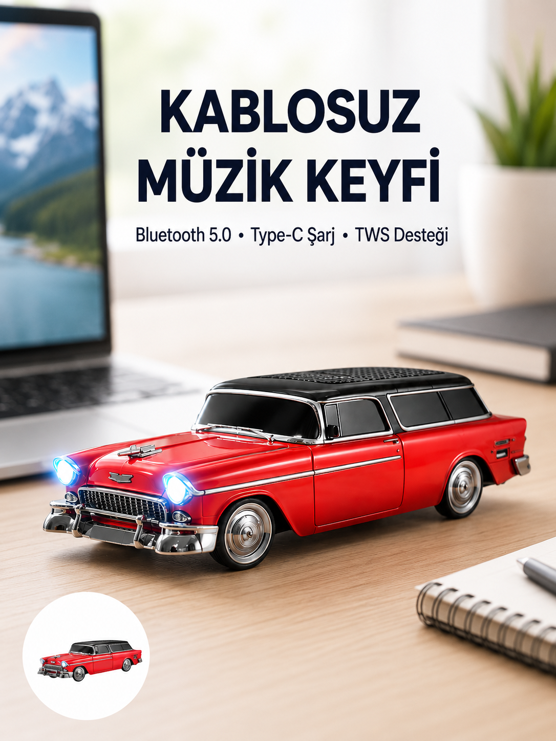 Vintage Tasarımlı LED Işıklı Bluetooth Hoparlör 10W - Bayi Depom Vintage Tasarımlı LED Işıklı Bluetooth Hoparlör 10W - Bayi Depom