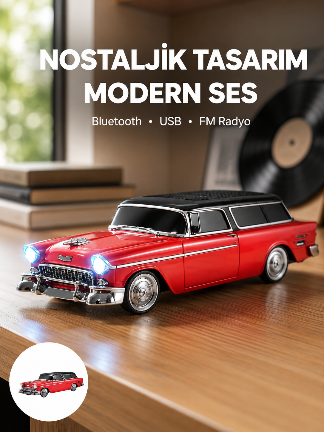 Taşınabilir Klasik Araç Tasarımlı Kablosuz Hoparlör - Bayi Depom Taşınabilir Klasik Araç Tasarımlı Kablosuz Hoparlör - Bayi Depom