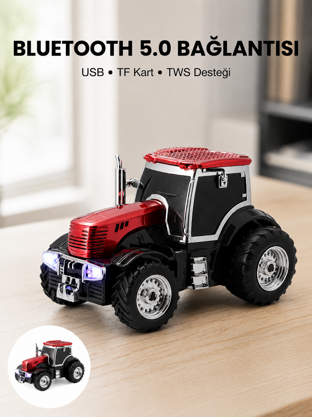 LED Işıklı Kablosuz Bluetooth Hoparlör Güçlü Ses Çıkışı - Bayi Depom