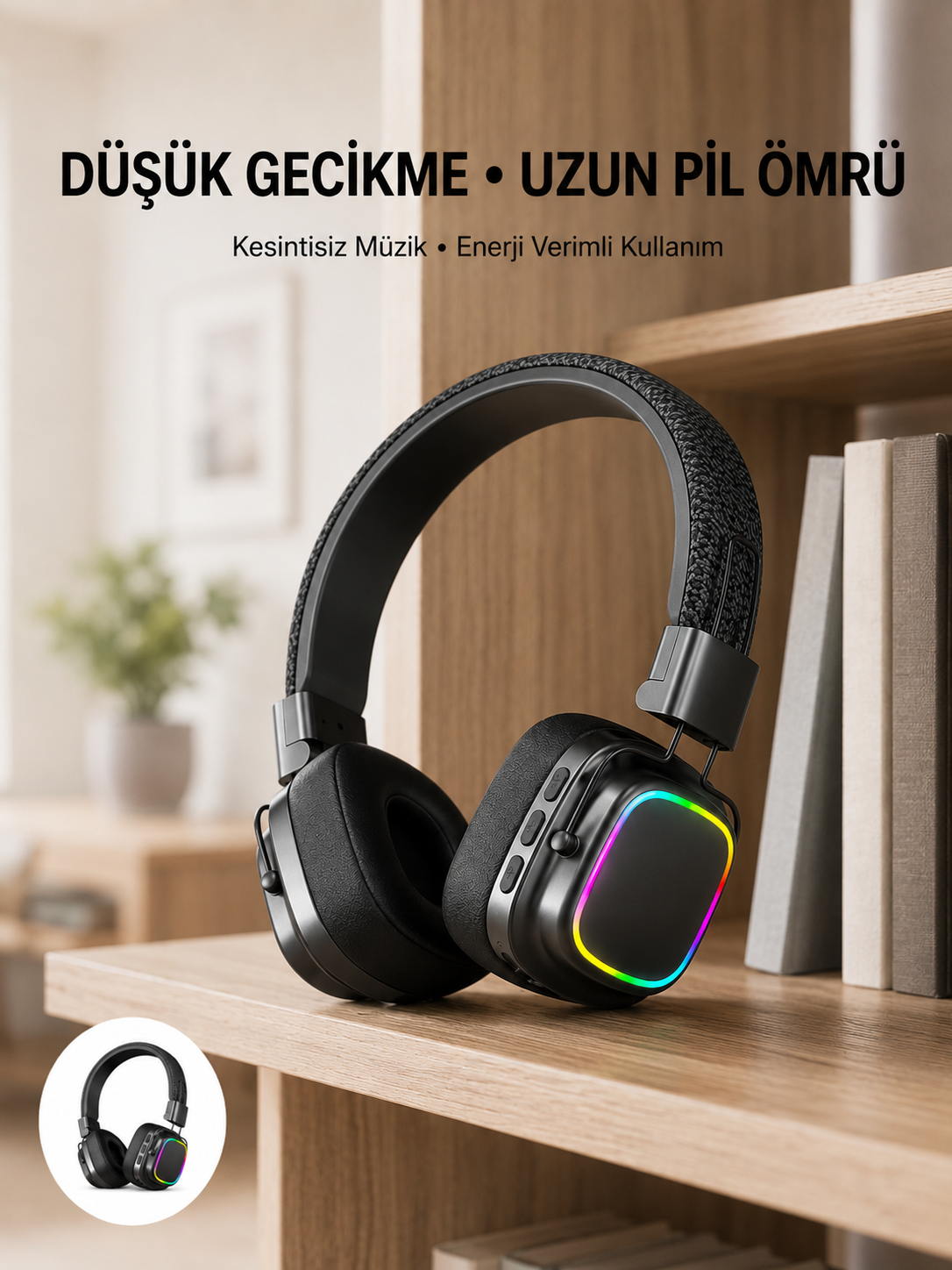 Bluetooth 5.3 Rainbow Işıklı Kulak Üstü Kablosuz Kulaklık Yeni Nesil - Bayi Depom Bluetooth 5.3 Rainbow Işıklı Kulak Üstü Kablosuz Kulaklık Yeni Nesil - Bayi Depom