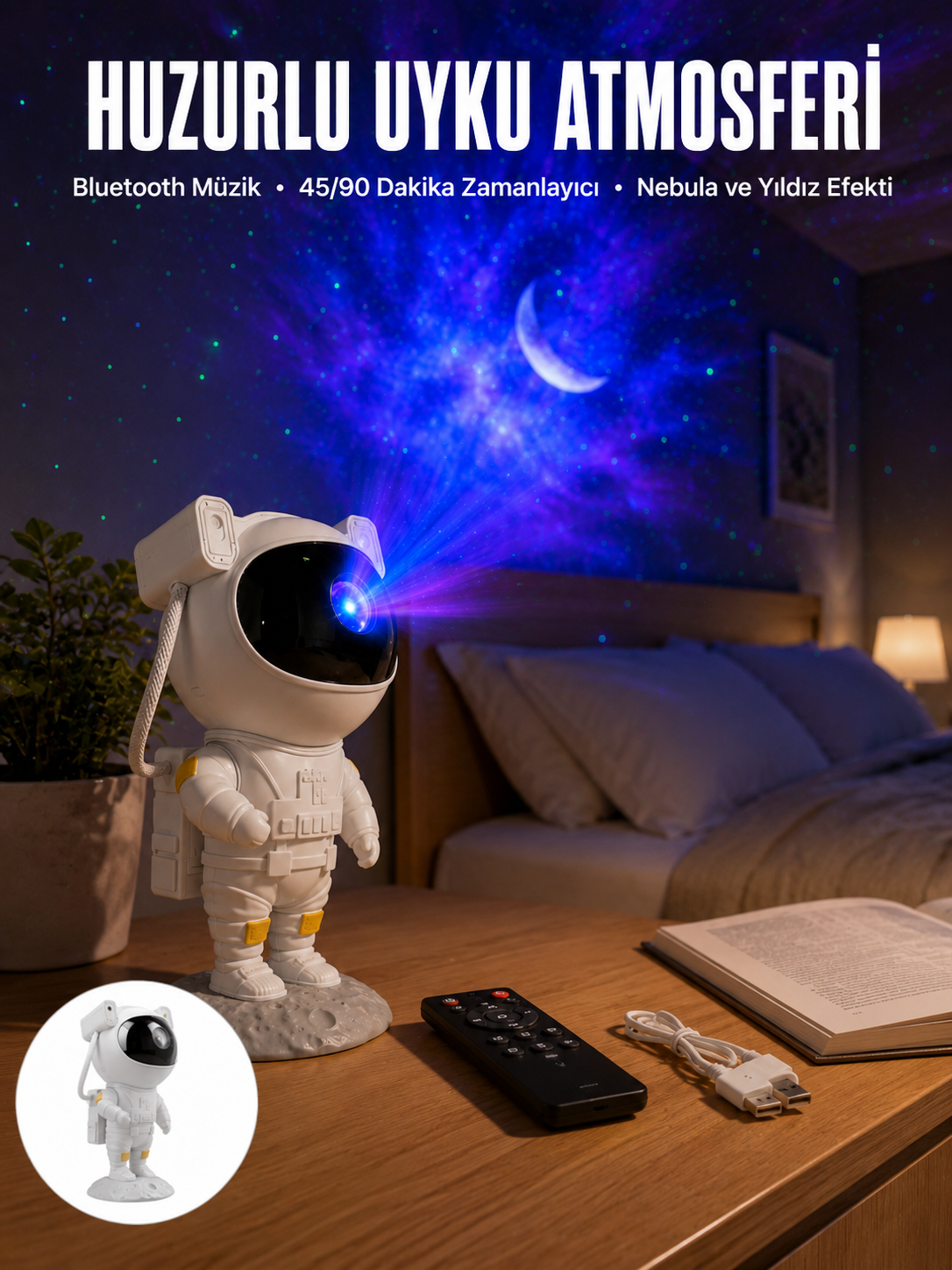 Astronot Görünümlü Projeksiyon Speaker Taşınabilir - Bayi Depom Astronot Görünümlü Projeksiyon Speaker Taşınabilir - Bayi Depom