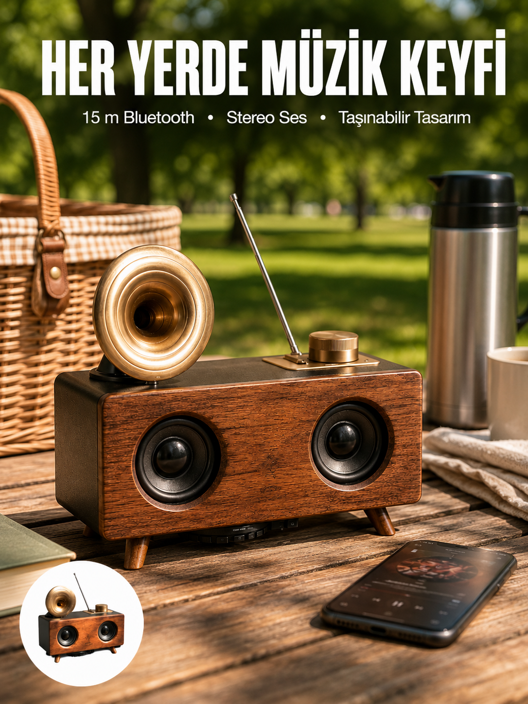 Bluetooth Hoparlör Ahşap Klasik Retro Gramofon Bluetooth Müzik Kutusu - Bayi Depom Bluetooth Hoparlör Ahşap Klasik Retro Gramofon Bluetooth Müzik Kutusu - Bayi Depom