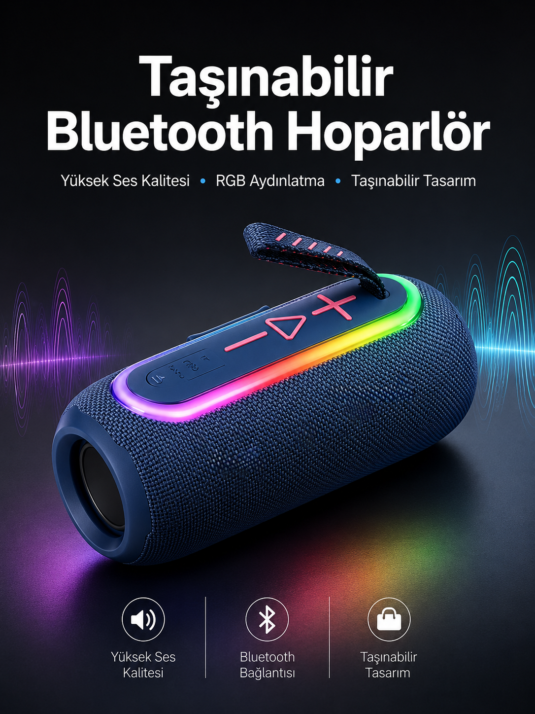 Kablosuz Bluetooth Hoparlör Uzun Pil Ömrü Taşınabilir - Bayi Depom Kablosuz Bluetooth Hoparlör Uzun Pil Ömrü Taşınabilir - Bayi Depom