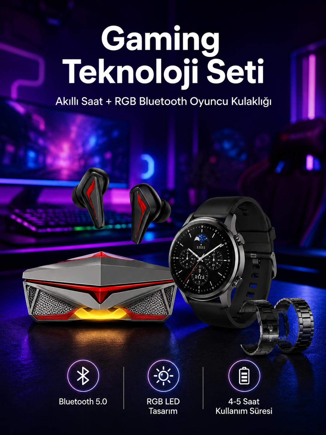ANC Özellikli Bluetooth Kulaklık ve Amoled Ekran Akıllı Saat Uyku ve Sağlık Takibi Nabız Ölçer - Bayi Depom ANC Özellikli Bluetooth Kulaklık ve Amoled Ekran Akıllı Saat Uyku ve Sağlık Takibi Nabız Ölçer - Bayi Depom