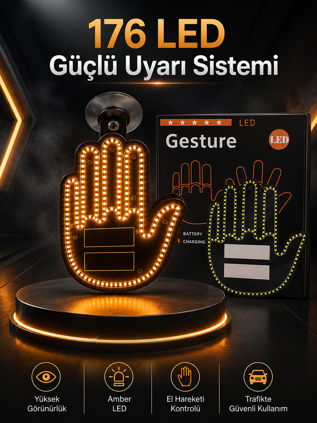 Led Işık El İşareti Araç Camı İçin Uzaktan Kumandalı - Bayi Depom Led Işık El İşareti Araç Camı İçin Uzaktan Kumandalı - Bayi Depom