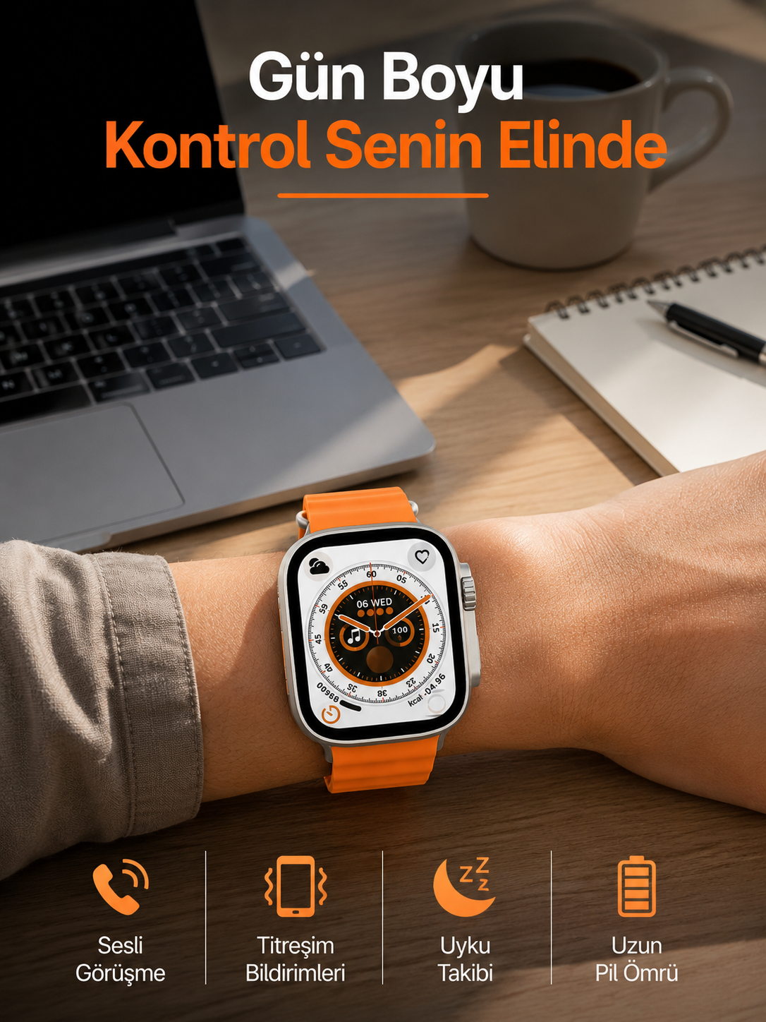Akıllı Saat GPS Özelliği Bildirim Görme Adımsayar Sesli Görüşme Yapabilen Yeni Nesil - Bayi Depom Akıllı Saat GPS Özelliği Bildirim Görme Adımsayar Sesli Görüşme Yapabilen Yeni Nesil - Bayi Depom