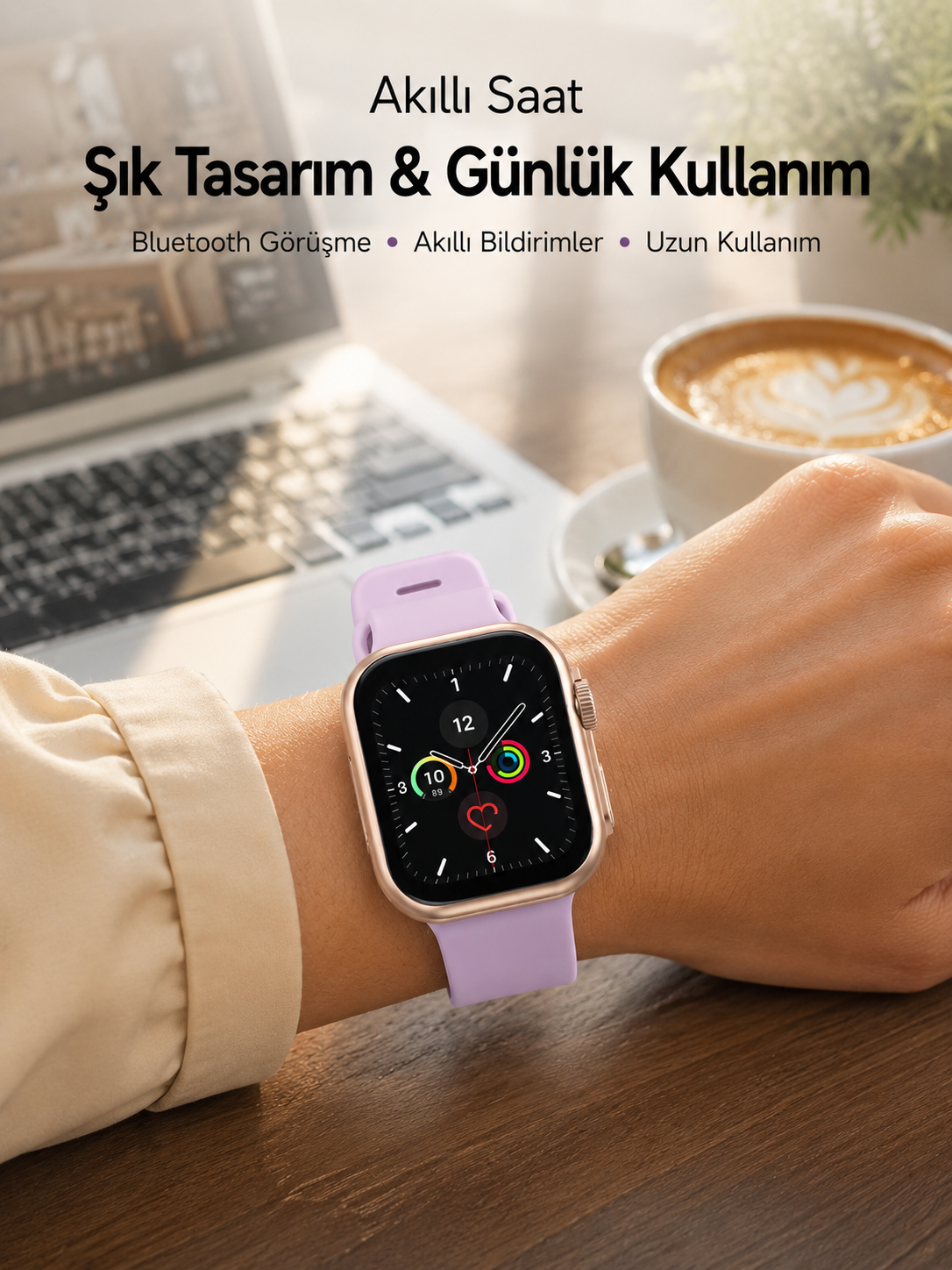 Bluetooth Telefon Görüşmesi, Nabız Ölçümü ve Uyku Takibi Özellikli Akıllı Saat - Bayi Depom Bluetooth Telefon Görüşmesi, Nabız Ölçümü ve Uyku Takibi Özellikli Akıllı Saat - Bayi Depom
