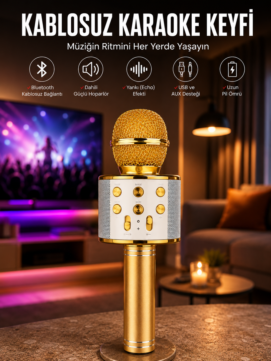Taşınabilir Bluetooth Karaoke Mikrofon: Hafıza Kart Girişli, Etkileyici Performans - Bayi Depom Taşınabilir Bluetooth Karaoke Mikrofon: Hafıza Kart Girişli, Etkileyici Performans - Bayi Depom