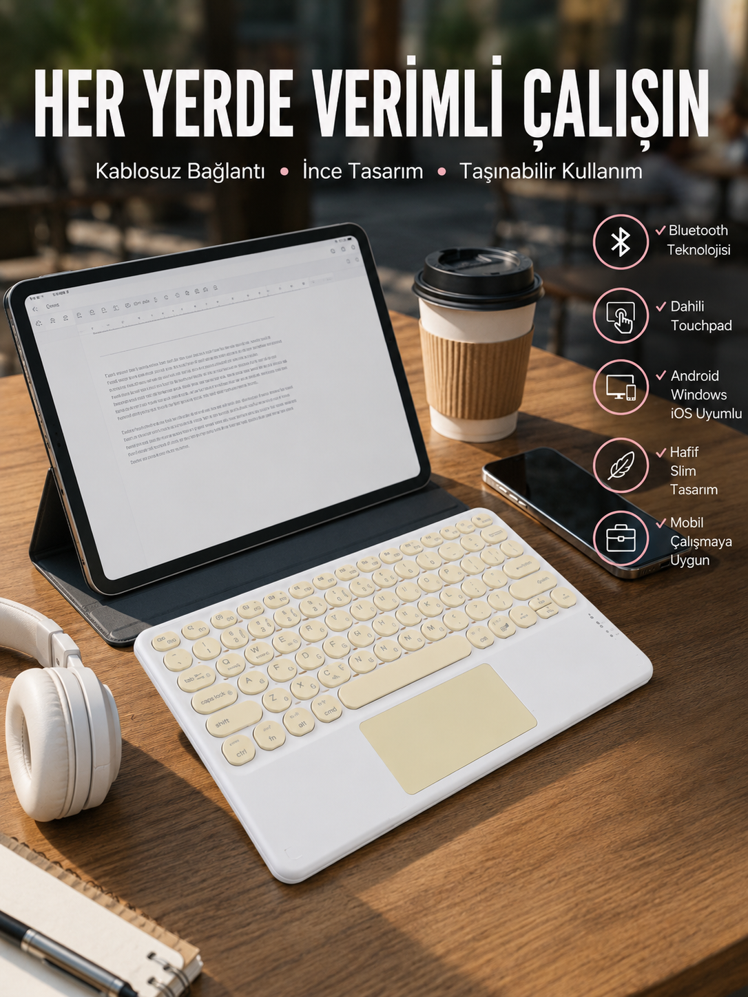 Touchpad Uyumlu Bluetooth Klavye Slim Kablosuz Wifi Q Klavye - Bayi Depom Touchpad Uyumlu Bluetooth Klavye Slim Kablosuz Wifi Q Klavye - Bayi Depom