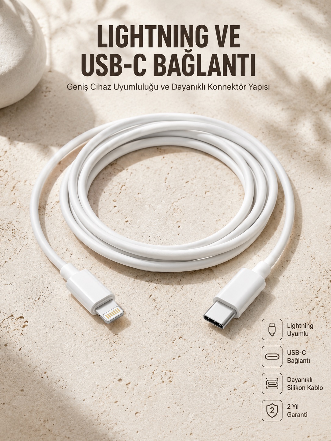 Type-C Ligtning 30W İOS Şarj Kablosu Hızlı Şarj Kablosu - Bayi Depom