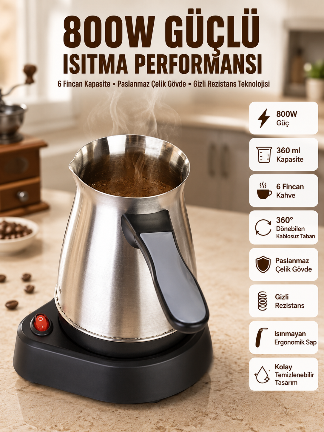 Yeni Nesil Türk Kahve Makinesi Cezvesi Siyah Gri Kablolu Pratik - Bayi Depom Yeni Nesil Türk Kahve Makinesi Cezvesi Siyah Gri Kablolu Pratik - Bayi Depom