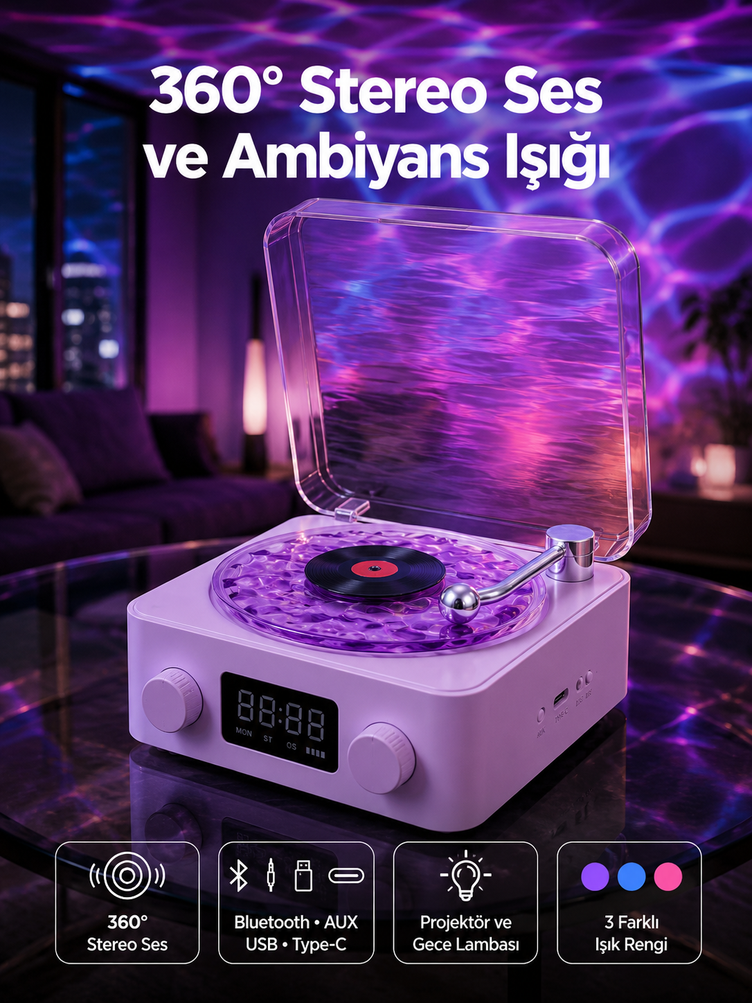 Retro Pikap Tasarımlı Bluetooth Hoparlör – Projektörlü Şarjlı Lamba - Bayi Depom Retro Pikap Tasarımlı Bluetooth Hoparlör – Projektörlü Şarjlı Lamba - Bayi Depom