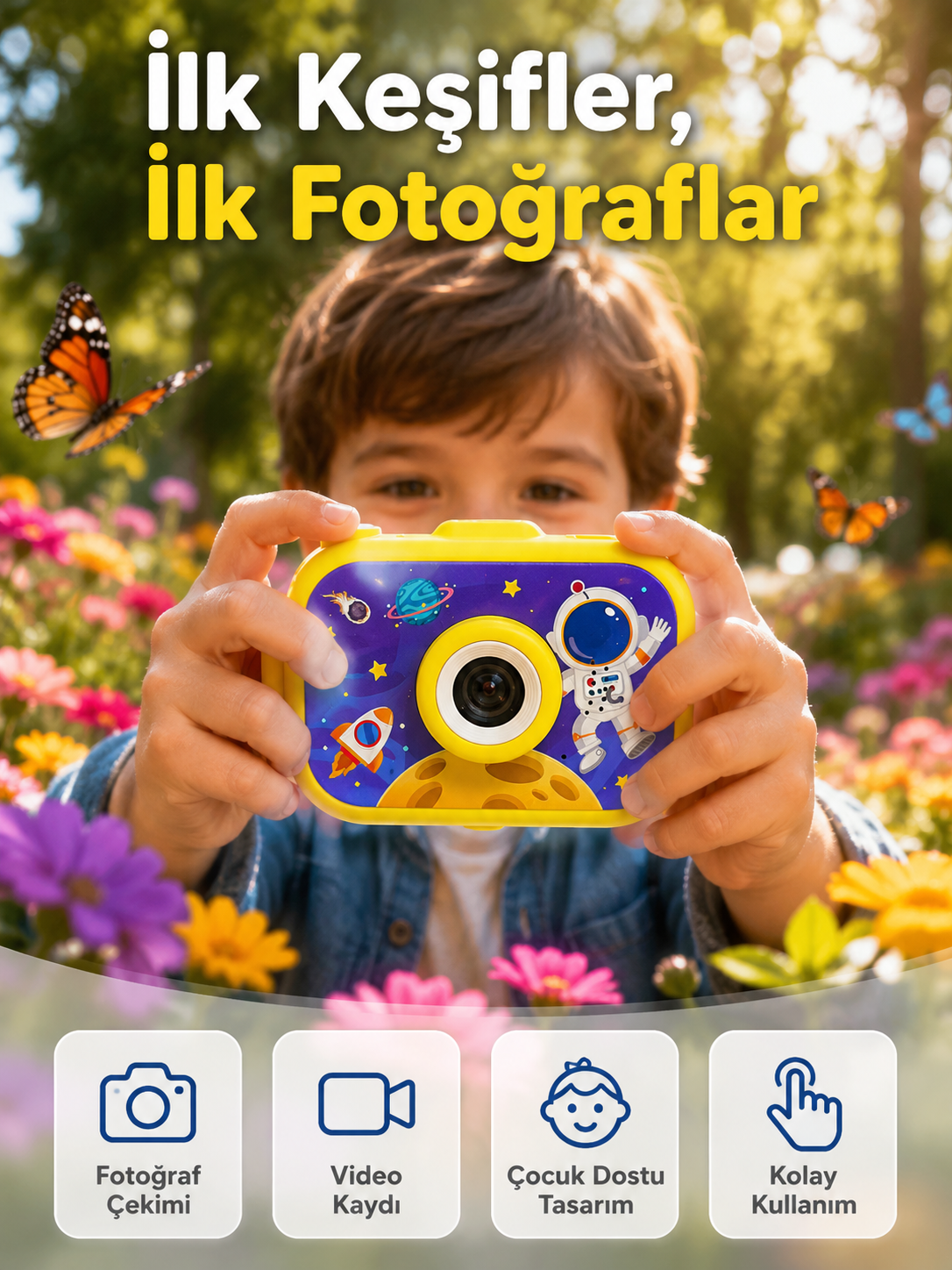 Mini Çocuk Dijital Fotoğraf Makinesi Type-C Şarjlı HD Video Kamera 2.0 İnç TFT Renkli Ekran - Bayi Depom Mini Çocuk Dijital Fotoğraf Makinesi Type-C Şarjlı HD Video Kamera 2.0 İnç TFT Renkli Ekran - Bayi Depom