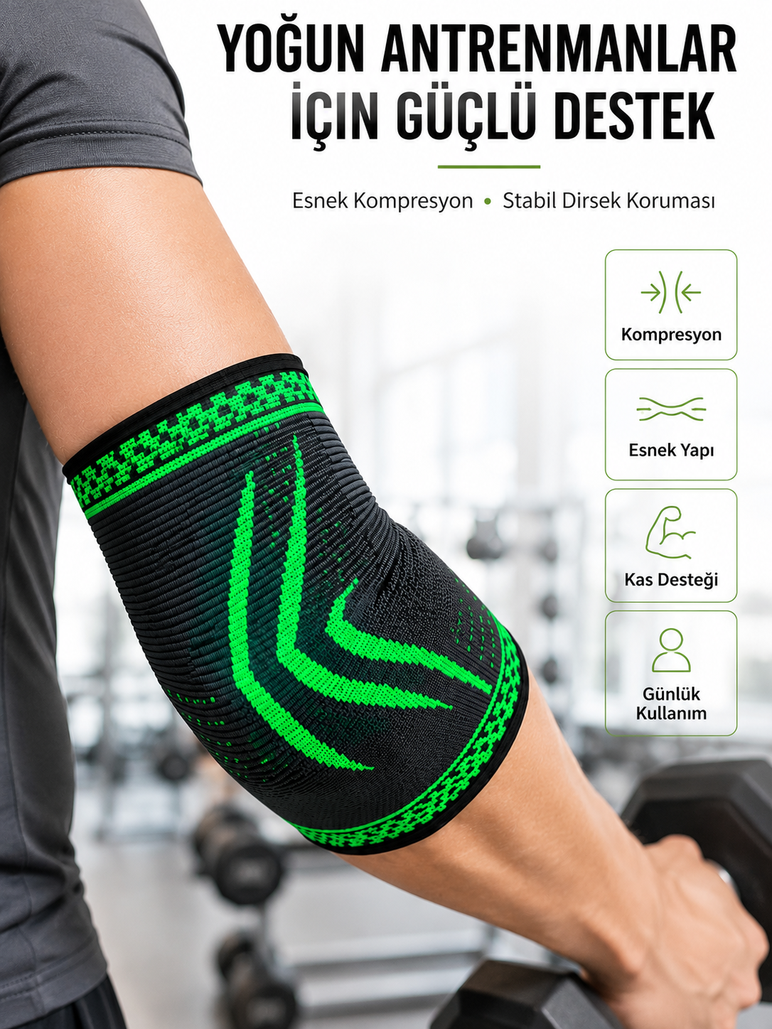 Elastik Kompresyon Dirsek Destekliği Spor Fitness Günlük Kullanım Dirseklik - Bayi Depom Elastik Kompresyon Dirsek Destekliği Spor Fitness Günlük Kullanım Dirseklik - Bayi Depom
