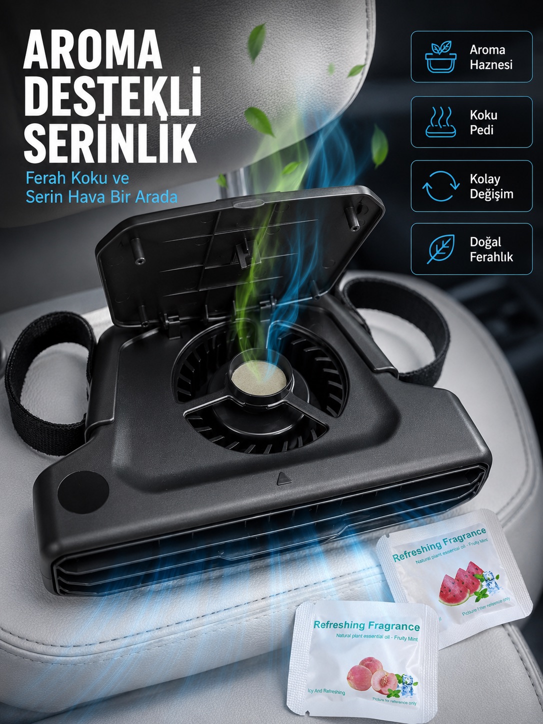 USB Şarjlı Araç Boyun Soğutucu Fan 5 Kademeli Sessiz Çalışan Turbo Fan - Bayi Depom USB Şarjlı Araç Boyun Soğutucu Fan 5 Kademeli Sessiz Çalışan Turbo Fan - Bayi Depom