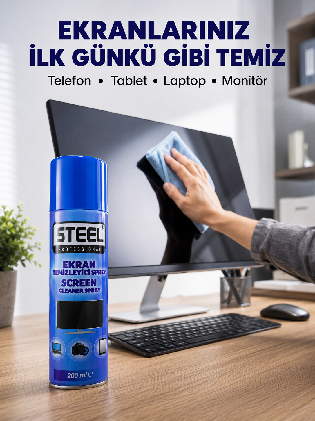LCD, LED ve Telefon Ekranları İçin Ekran Temizleyici Sprey - Bayi Depom LCD, LED ve Telefon Ekranları İçin Ekran Temizleyici Sprey - Bayi Depom