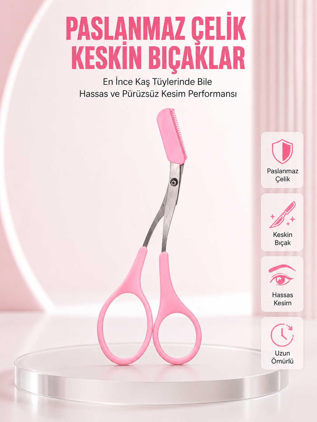 Taraklı Kaş Düzeltme Makası – Hassas Şekillendirme ve Kolay Kullanım - Bayi Depom Taraklı Kaş Düzeltme Makası – Hassas Şekillendirme ve Kolay Kullanım - Bayi Depom