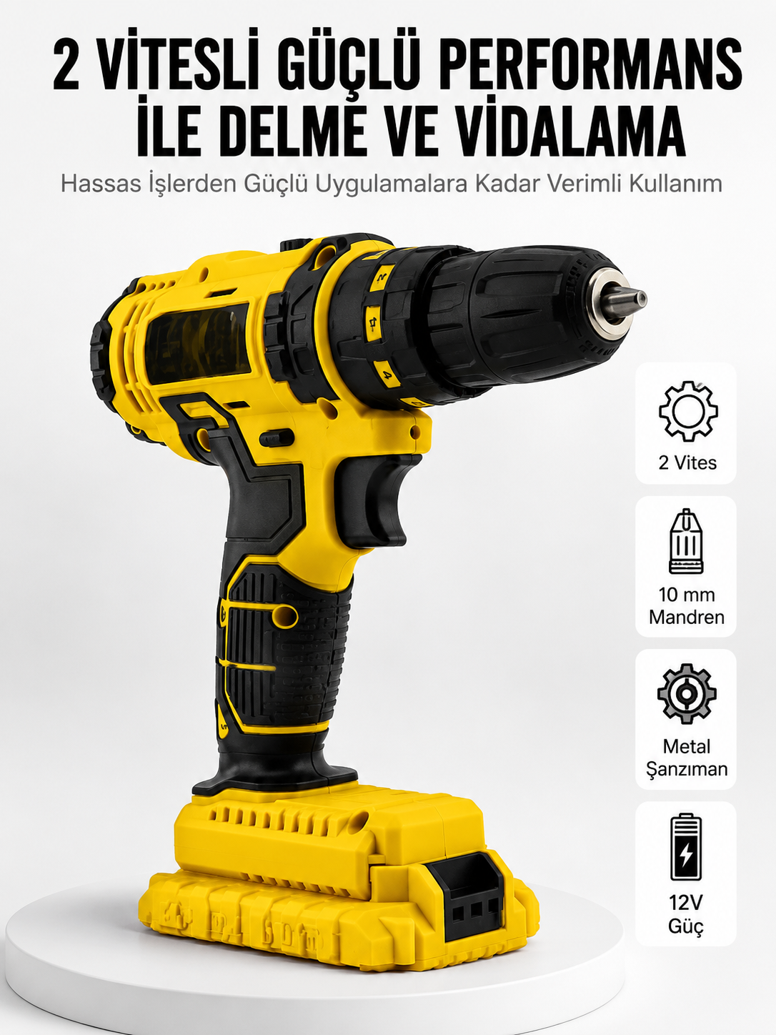 Matkap Seti 24 Parça Çift Bataryalı Darbeli Led Işıklı Vidalama - Bayi Depom
