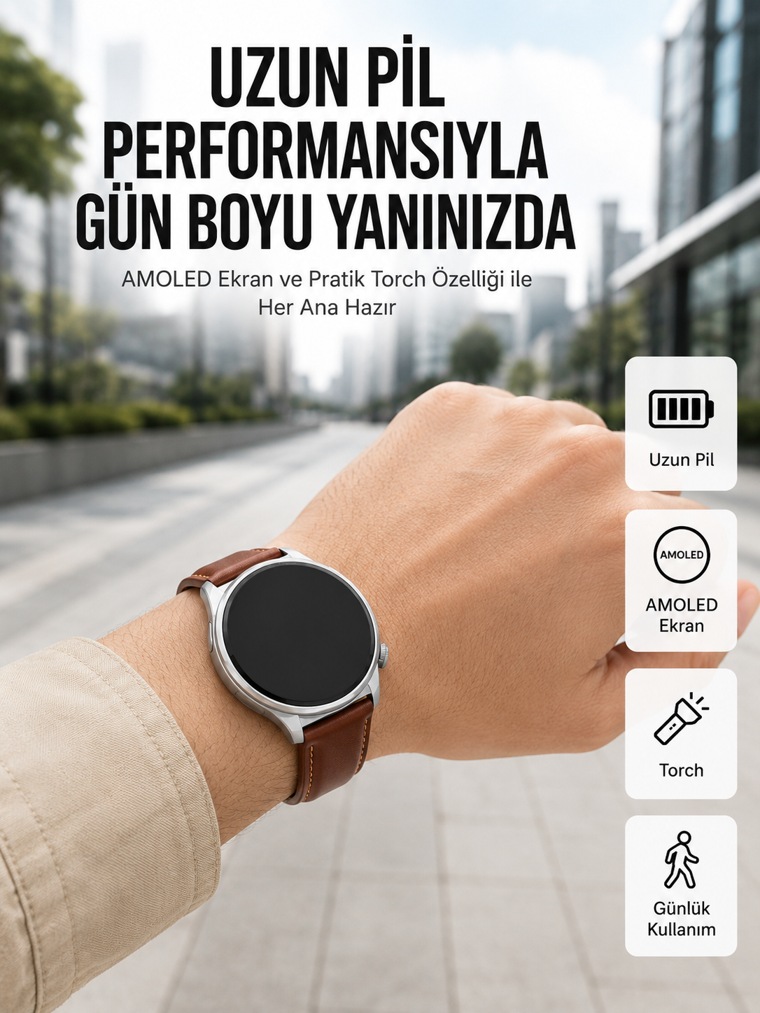 10 Gün Şarj Dayanımı Sunan AMOLED Ekran Akıllı Saat Yeni Nesil - Bayi Depom 10 Gün Şarj Dayanımı Sunan AMOLED Ekran Akıllı Saat Yeni Nesil - Bayi Depom
