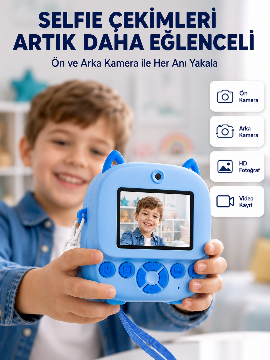 Selfie Özellikli Çocuk Fotoğraf Makinesi Mürekkepsiz Termal Baskı Teknolojisi - Bayi Depom Selfie Özellikli Çocuk Fotoğraf Makinesi Mürekkepsiz Termal Baskı Teknolojisi - Bayi Depom