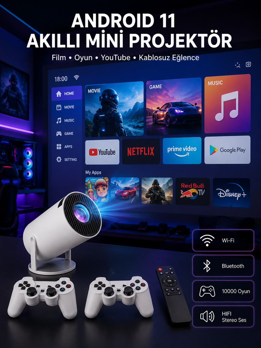 Full HD 8 GB Ayaklı Çift Kollu 4K Video Oyun Konsolu Taşınabilir Yeni Nesil - Bayi Depom Full HD 8 GB Ayaklı Çift Kollu 4K Video Oyun Konsolu Taşınabilir Yeni Nesil - Bayi Depom