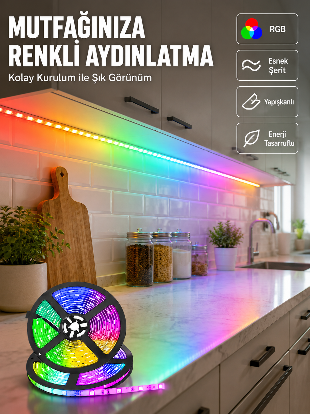 Kumandalı 5 Metre Şerit LED Dekoratif Aydınlatma - Bayi Depom Kumandalı 5 Metre Şerit LED Dekoratif Aydınlatma - Bayi Depom