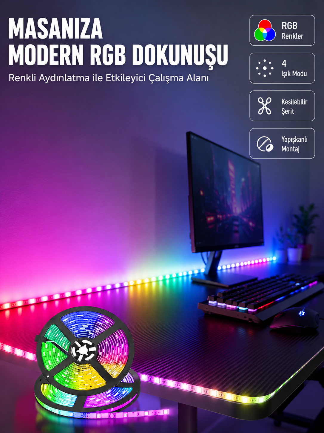 5 Metre Kumandalı Su Geçirmez Şerit LED - Bayi Depom 5 Metre Kumandalı Su Geçirmez Şerit LED - Bayi Depom