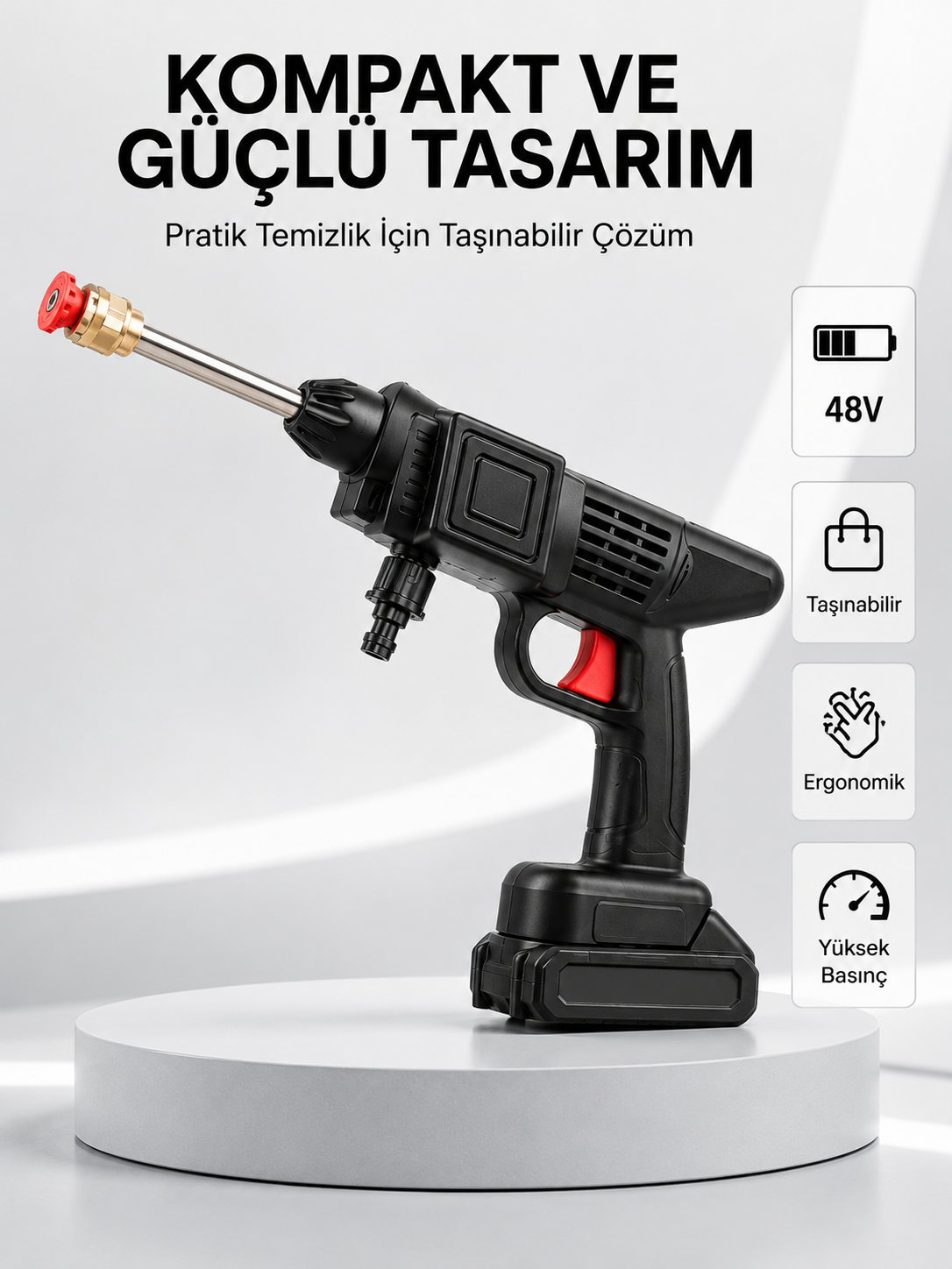 Orijinal 48V Şarjlı Basınçlı Temizlik Tabancası 2025 A Kalite Seri - Bayi Depom Orijinal 48V Şarjlı Basınçlı Temizlik Tabancası 2025 A Kalite Seri - Bayi Depom