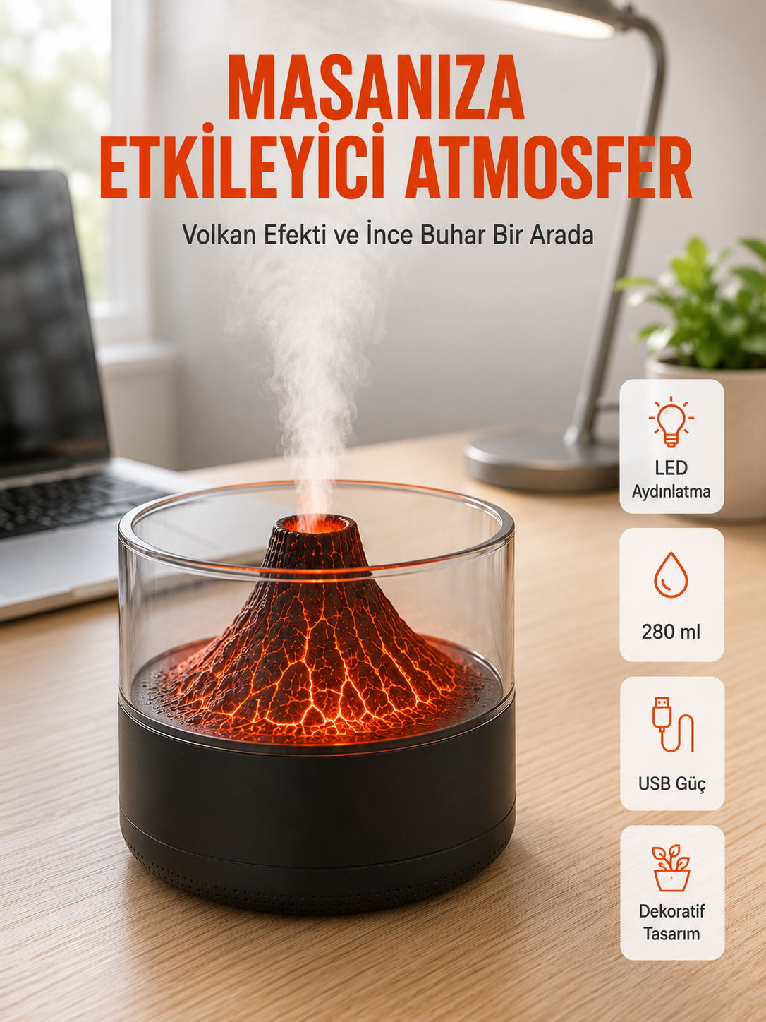 Şık Tasarımlı Aromaterapi ve Nemlendirici Cihaz - Bayi Depom Şık Tasarımlı Aromaterapi ve Nemlendirici Cihaz - Bayi Depom
