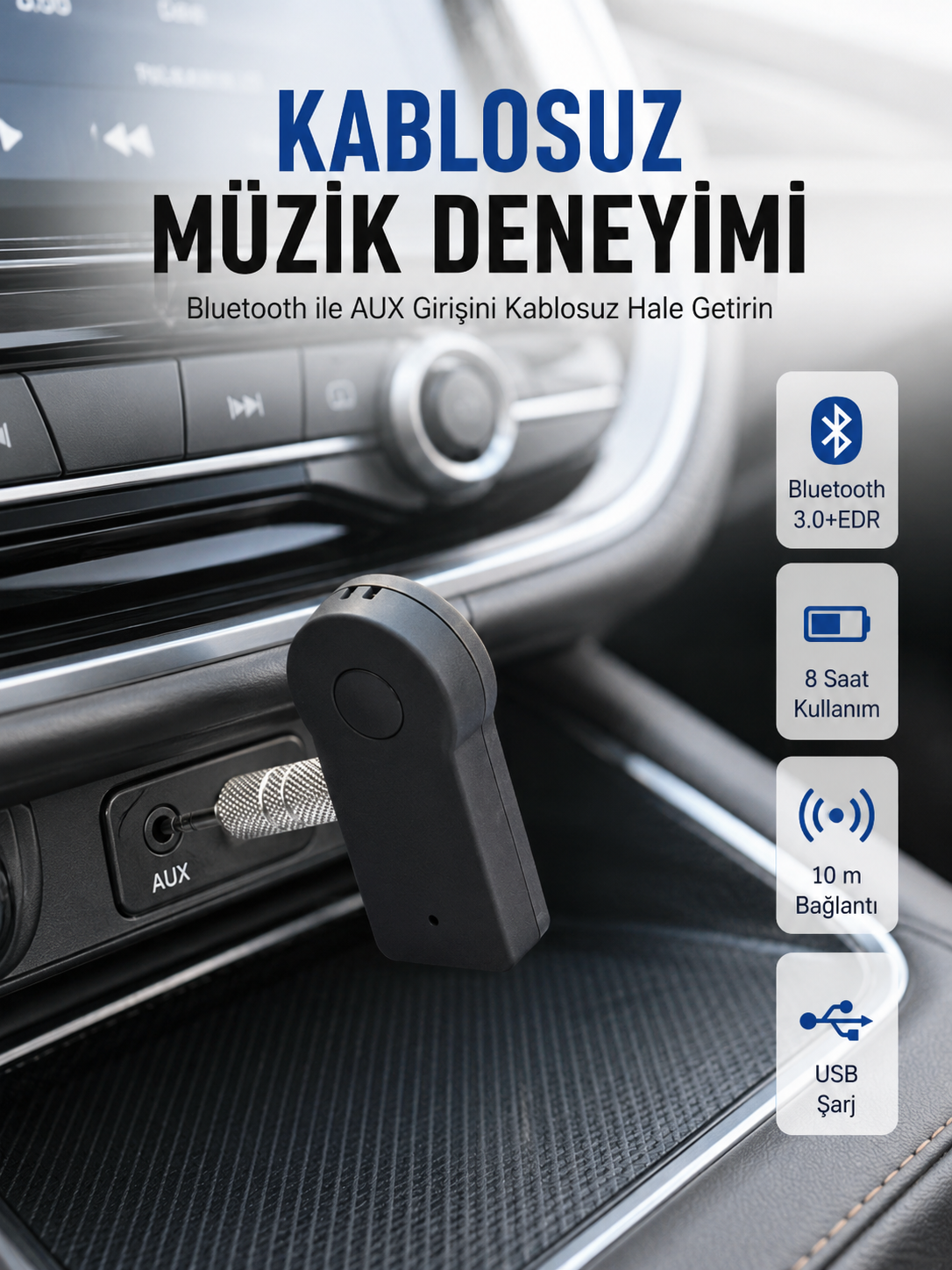 Kablosuz Bağlantı ile Müzik ve Görüşme Araç Kiti - Bayi Depom Kablosuz Bağlantı ile Müzik ve Görüşme Araç Kiti - Bayi Depom