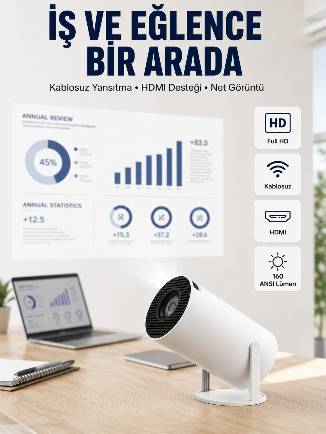 HDMI ve USB Girişli Uzun Ömürlü Ampullü Projeksiyon - Bayi Depom HDMI ve USB Girişli Uzun Ömürlü Ampullü Projeksiyon - Bayi Depom