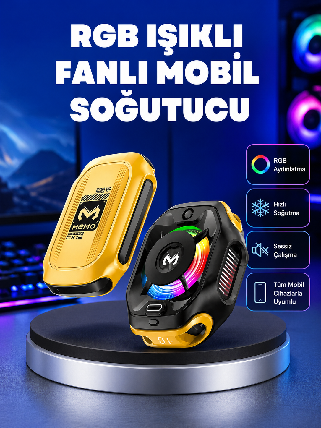Type-C Girişli AI Modlu Yüksek Performanslı Telefon Soğutucu Yeni Nesil - Bayi Depom Type-C Girişli AI Modlu Yüksek Performanslı Telefon Soğutucu Yeni Nesil - Bayi Depom