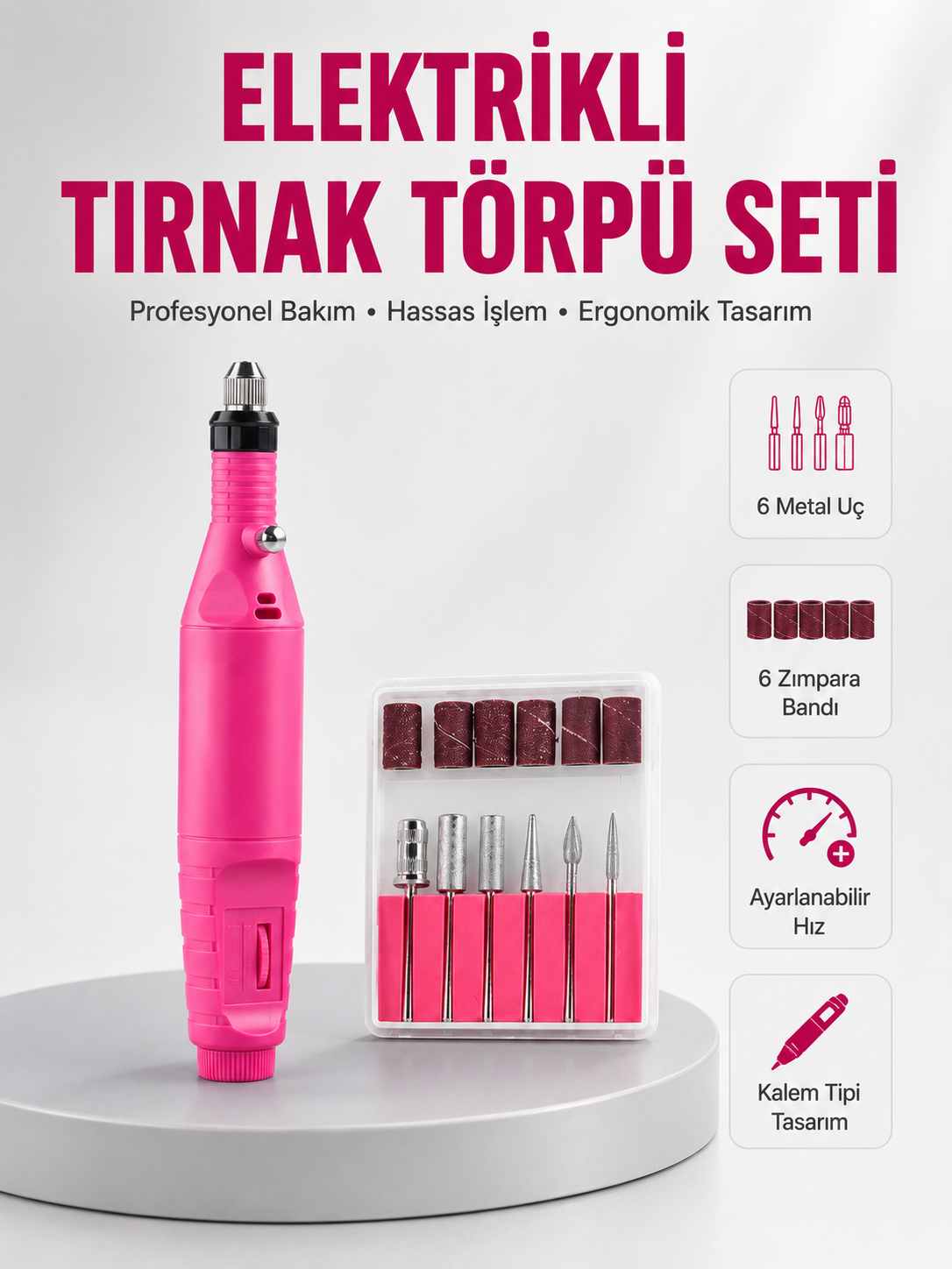 Ayarlanabilir Hızlı Tırnak Bakım Makinesi Yeni Nesil - Bayi Depom