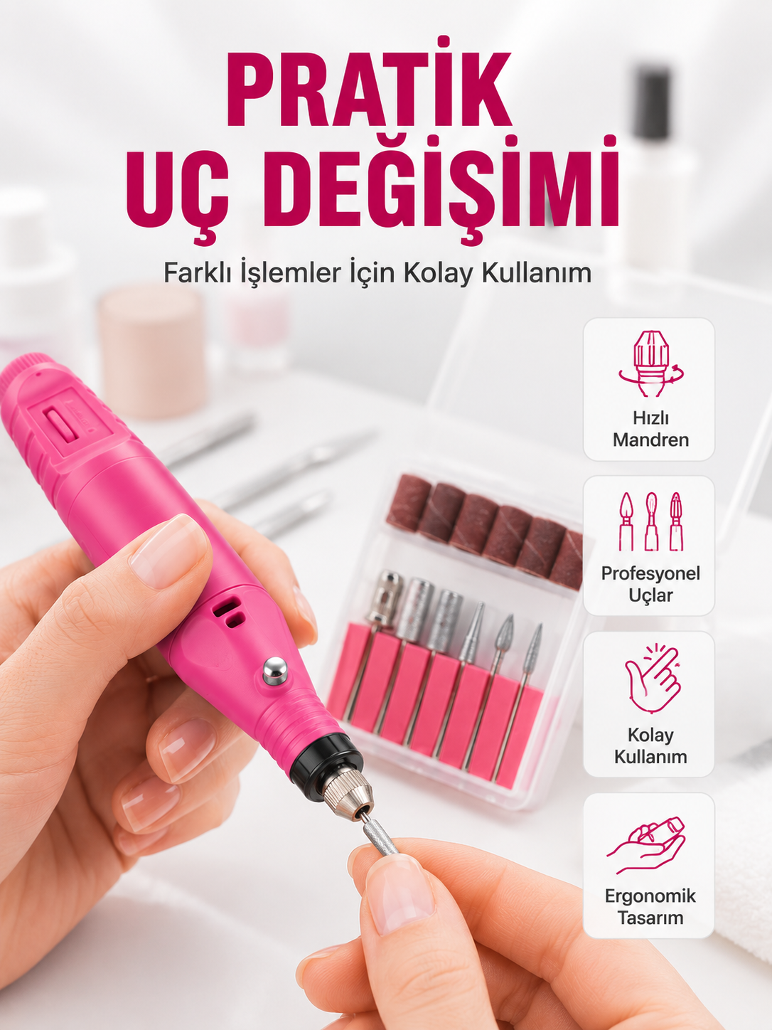 12v Çok Fonksiyonlu Tırnak Bakım Cihazı Yeni Nesil - Bayi Depom