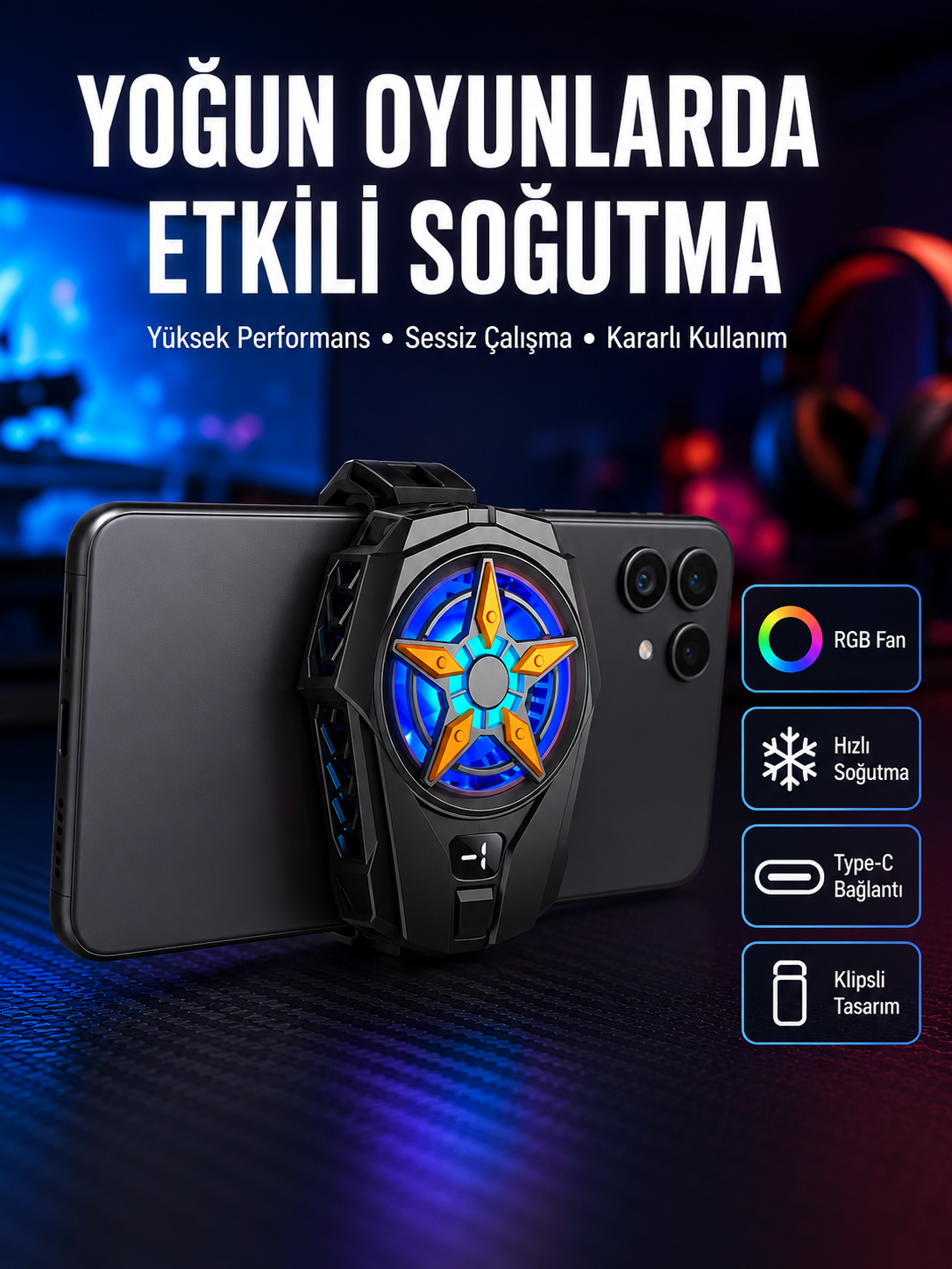 Dijital Göstergeli Evrensel Telefon Soğutma Fanı Yeni Nesil - Bayi Depom Dijital Göstergeli Evrensel Telefon Soğutma Fanı Yeni Nesil - Bayi Depom