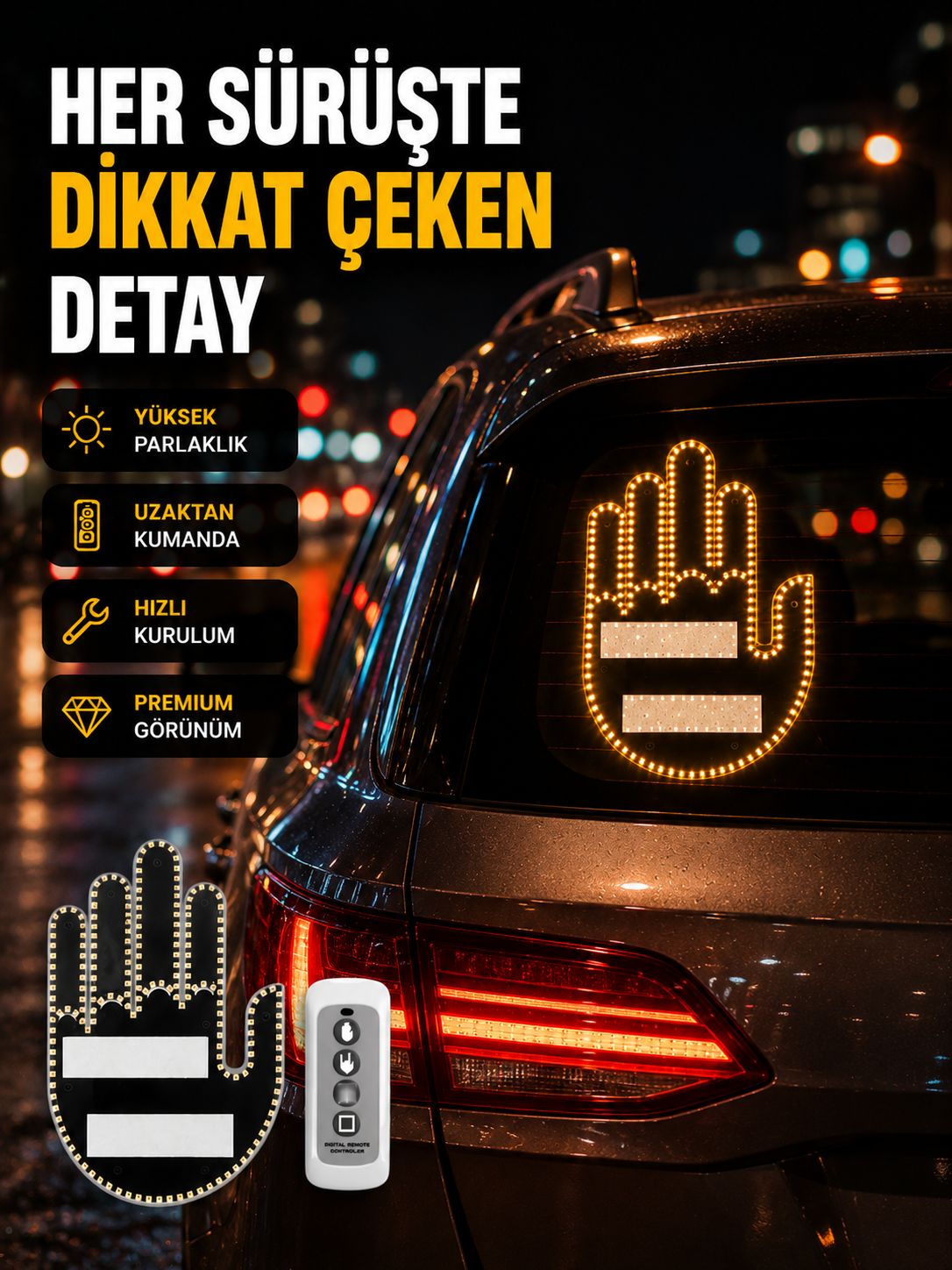 Uzaktan Kumandalı LED El Park Uyarı Cihazı Suya Dayanıklı Enerji Tasarruflu - Bayi Depom Uzaktan Kumandalı LED El Park Uyarı Cihazı Suya Dayanıklı Enerji Tasarruflu - Bayi Depom