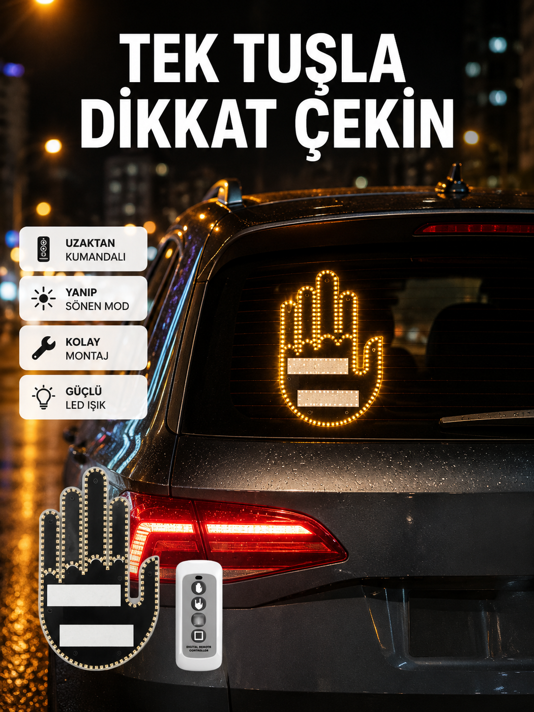 Suya Dayanıklı LED El Park Uyarı Cihazı Uzaktan Kumandalı 2025 - Bayi Depom Suya Dayanıklı LED El Park Uyarı Cihazı Uzaktan Kumandalı 2025 - Bayi Depom