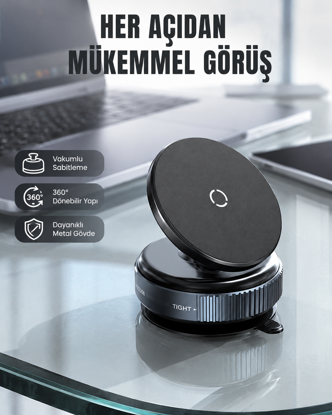 Evrensel Manyetik Araç Telefon Tutucu 360° Döner Başlık - Bayi Depom Evrensel Manyetik Araç Telefon Tutucu 360° Döner Başlık - Bayi Depom