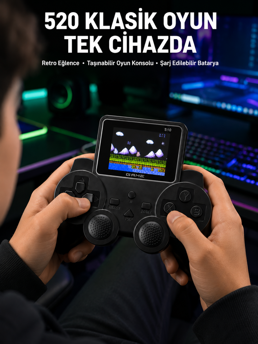 520 Oyunlu Taşınabilir El Oyun Konsolu TV Bağlantılı Şarjlı Gamepad - Bayi Depom 520 Oyunlu Taşınabilir El Oyun Konsolu TV Bağlantılı Şarjlı Gamepad - Bayi Depom