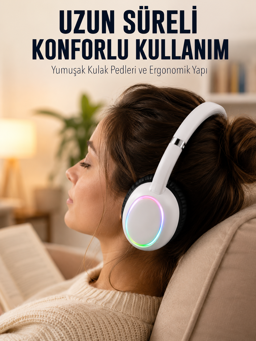 Beyaz Kablosuz Bluetooth Kulaklık Mikrofonlu Ergonomik Kulak Üstü Tasarım - Bayi Depom Beyaz Kablosuz Bluetooth Kulaklık Mikrofonlu Ergonomik Kulak Üstü Tasarım - Bayi Depom