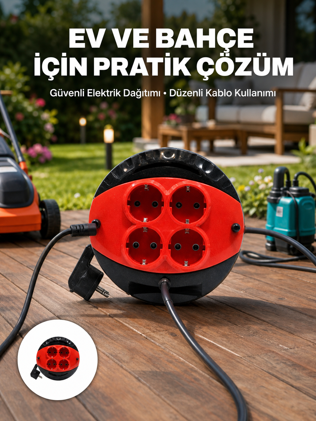 Türkiye Üretimi 5 Metre 4 Prizli Kablolu Makara - Bayi Depom Türkiye Üretimi 5 Metre 4 Prizli Kablolu Makara - Bayi Depom