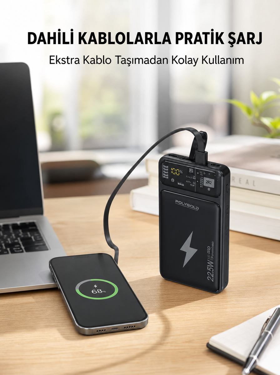 Powerbank 10000 mAh Dijital Göstergeli Taşınabilir Yeni Nesil - Bayi Depom