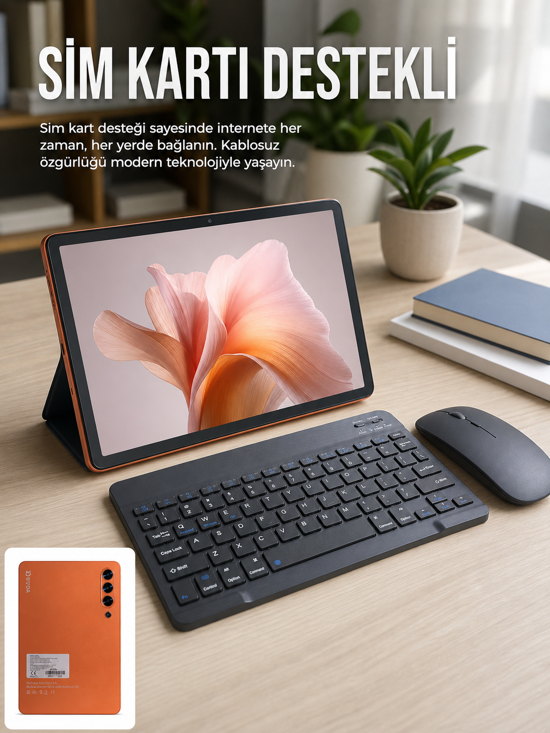 SIM Kart Destekli Android Tablet Bluetooth Klavye ve Kablosuz Mouse Seti Geniş Ekran Taşınabilir Tasarım - Bayi Depom SIM Kart Destekli Android Tablet Bluetooth Klavye ve Kablosuz Mouse Seti Geniş Ekran Taşınabilir Tasarım - Bayi Depom