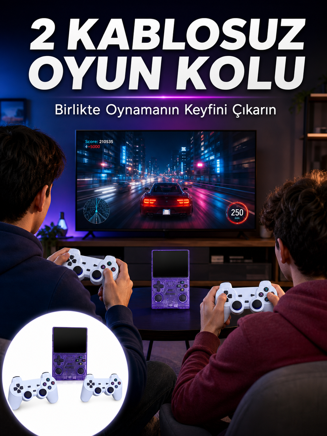 HDMI TV Bağlantılı Kablosuz Kollu Taşınabilir Oyun Konsolu - Bayi Depom HDMI TV Bağlantılı Kablosuz Kollu Taşınabilir Oyun Konsolu - Bayi Depom