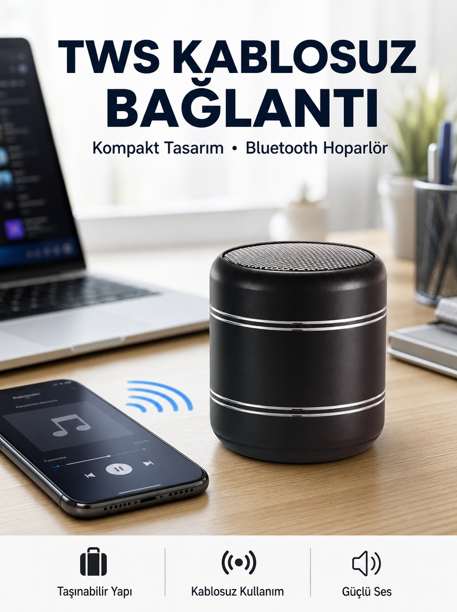 Taşınabilir Silindir Tasarım Bluetooth 5.0 Hoparlör Yüksek Bas Performanslı Yeni Nesil - Bayi Depom Taşınabilir Silindir Tasarım Bluetooth 5.0 Hoparlör Yüksek Bas Performanslı Yeni Nesil - Bayi Depom