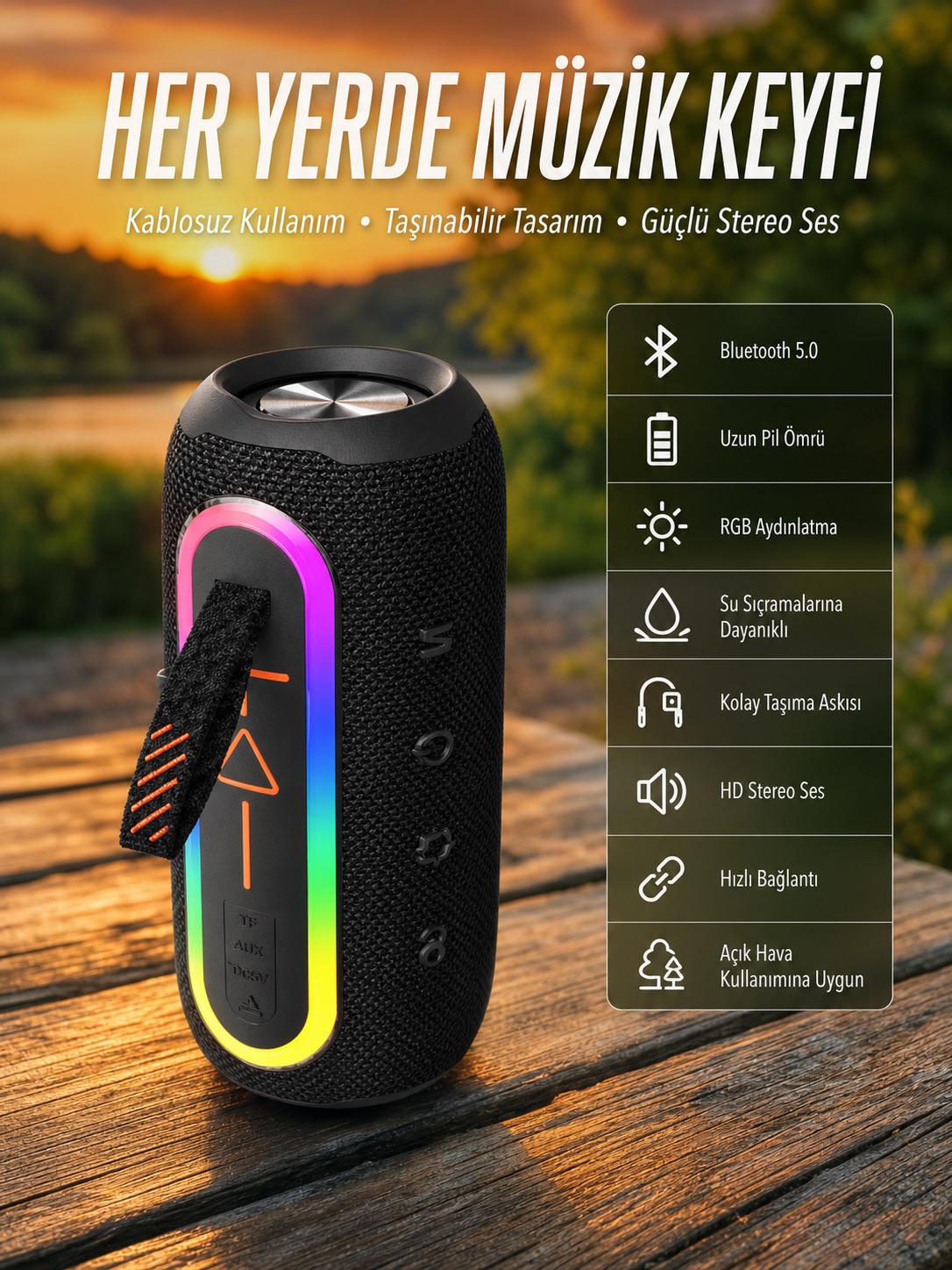 Kablosuz Bluetooth Hoparlör Taşınabilir Çoklu Bağlantılı Özelliği - Bayi Depom Kablosuz Bluetooth Hoparlör Taşınabilir Çoklu Bağlantılı Özelliği - Bayi Depom