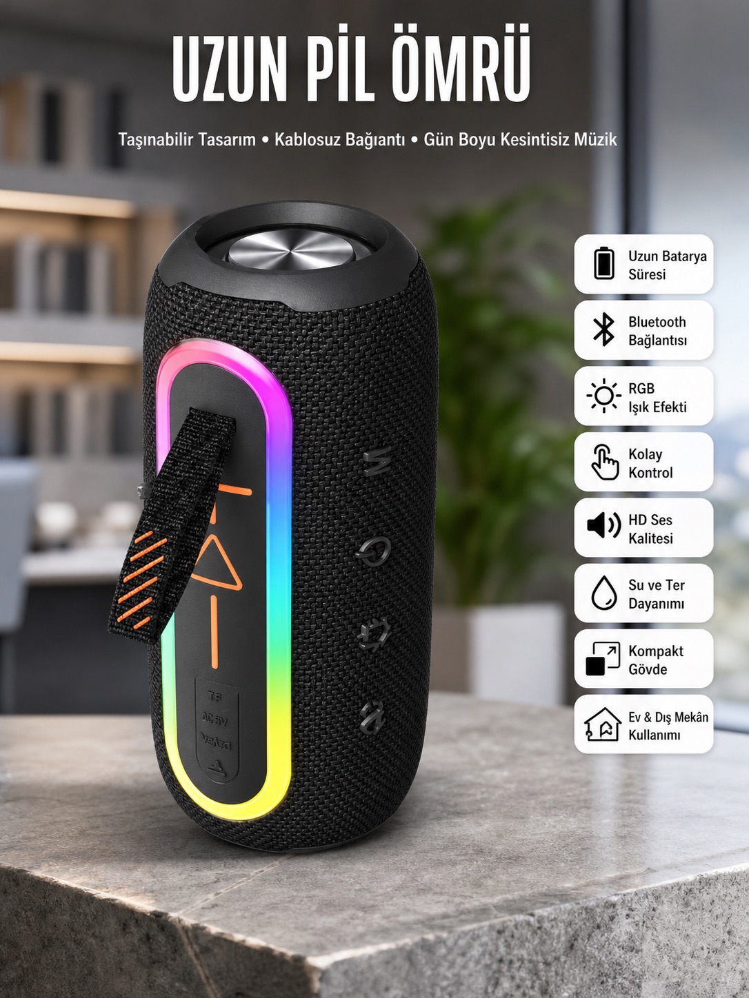 Bluetooth Hoparlör Uzun Pil Ömrü Taşınabilir Yüksek Ses Kaliteli - Bayi Depom Bluetooth Hoparlör Uzun Pil Ömrü Taşınabilir Yüksek Ses Kaliteli - Bayi Depom